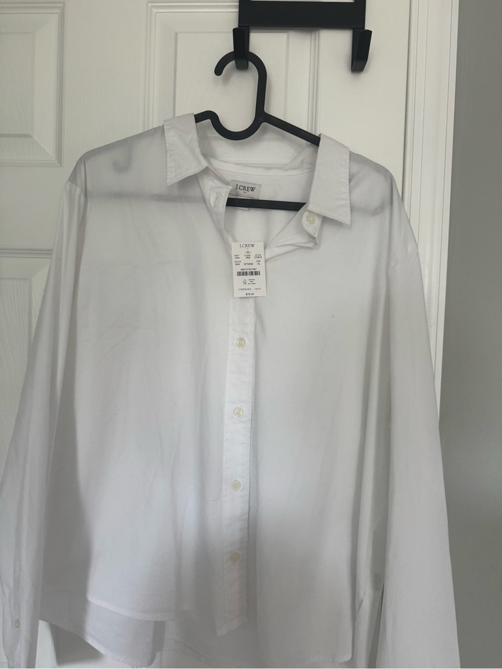 J. Crew White Button-Down Shirt 100% cotton